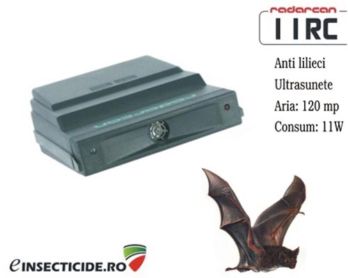 Dispozitiv electronic cu ultrasunete anti lilieci (120 mp) - Radarcan 11RC
