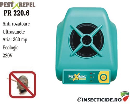 Aparat contra soarecilor cu ultrasunete (360mp) - PR 220.6