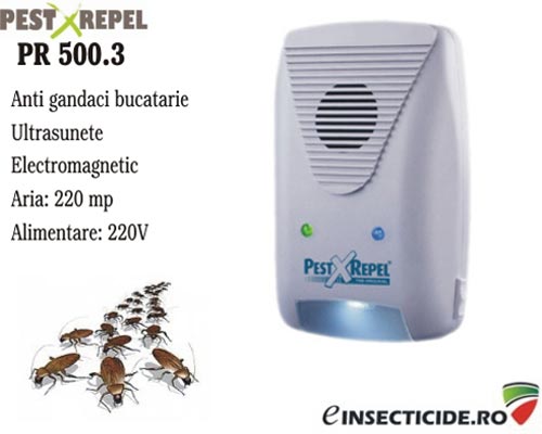 Dispozitiv cu unde electromagnetice anti gandaci de bucatarie si rozatoare (220mp) - PR 500.3