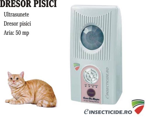 Cats do Right dispozitiv cu ultrasunete pentru dresarea / alungarea pisicilor (50mp)