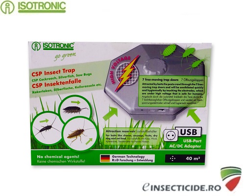 Isotronic CSP 77030 Capcana pt. interior cu lamele electrice anti gandaci si gandaci de canal 40mp