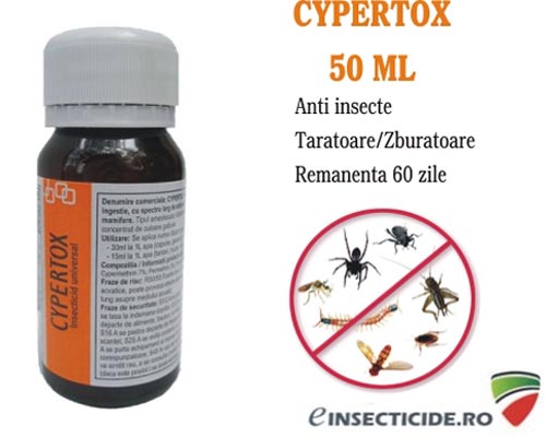 Solutie profesionala de contact contra insectelor - Cypertox (50 ml)