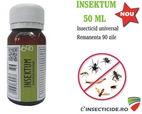 Inecticid ecologic impotriva insectelor taratoare si zburatoare - Insektum (50 ml)
