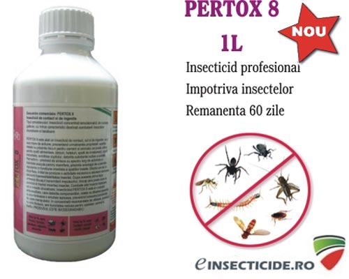 Solutie ecologica anti insecte taratoare si zburatoare - Pertox 8 (1L)