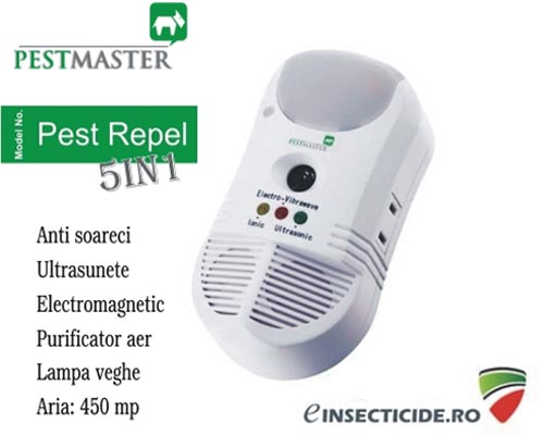 Pest Repeller 5 in 1 contra soarecilor cu purificator de aer (450mp)