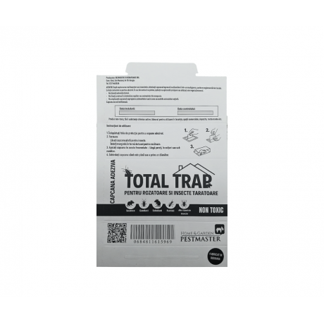 Capcana adeziva Total Trap din carton pentru soareci si insecte taratoare 