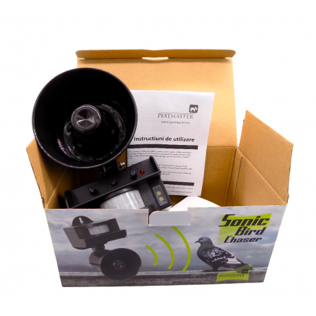  Pestmaster: Sonic Bird Chaser Pestmaster - Dispozitiv pentru alungarea pasarilor, 400mp
