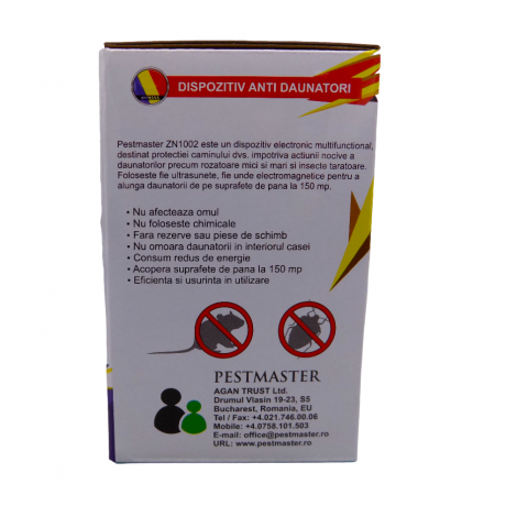 Pestmaster ZN1002: Aparat cu ultrasunete si unde electromagnetice anti soareci