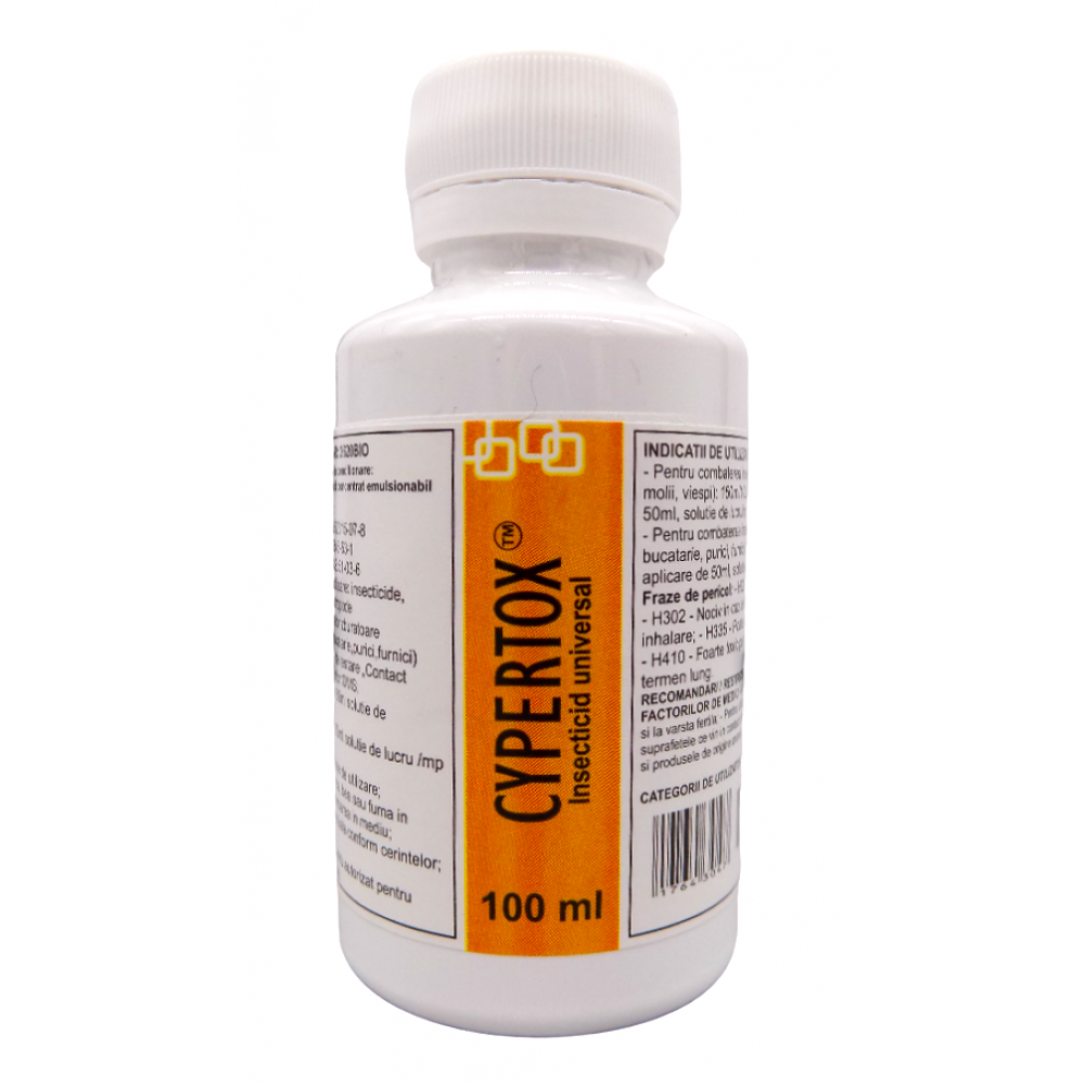  Cypertox FORTE (100 ml.):  insecticid profesional cu efect de soc si remanenta 60 de zile 