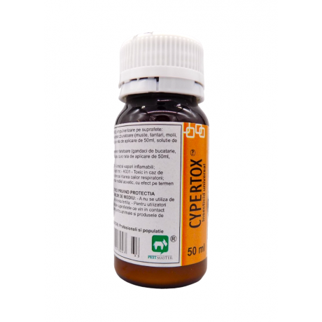 Cypertox FORTE 50 ml. Insecticid cu efect de soc impotriva  gandacilor de bucatarie 