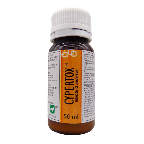 Cypertox FORTE (50 ml.): Solutie profesionala de contact contra insectelor 
