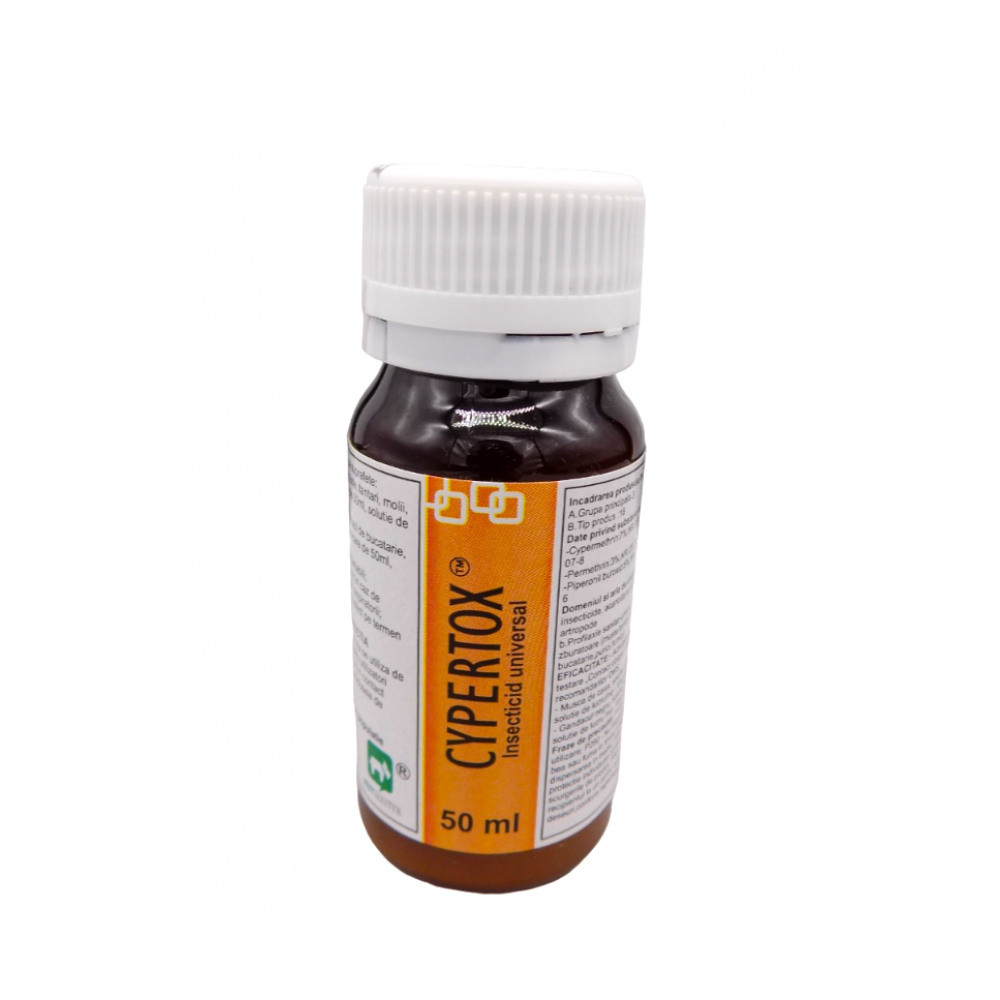 Cypertox FORTE 50 ml. Insecticid cu efect de soc impotriva  gandacilor de bucatarie 