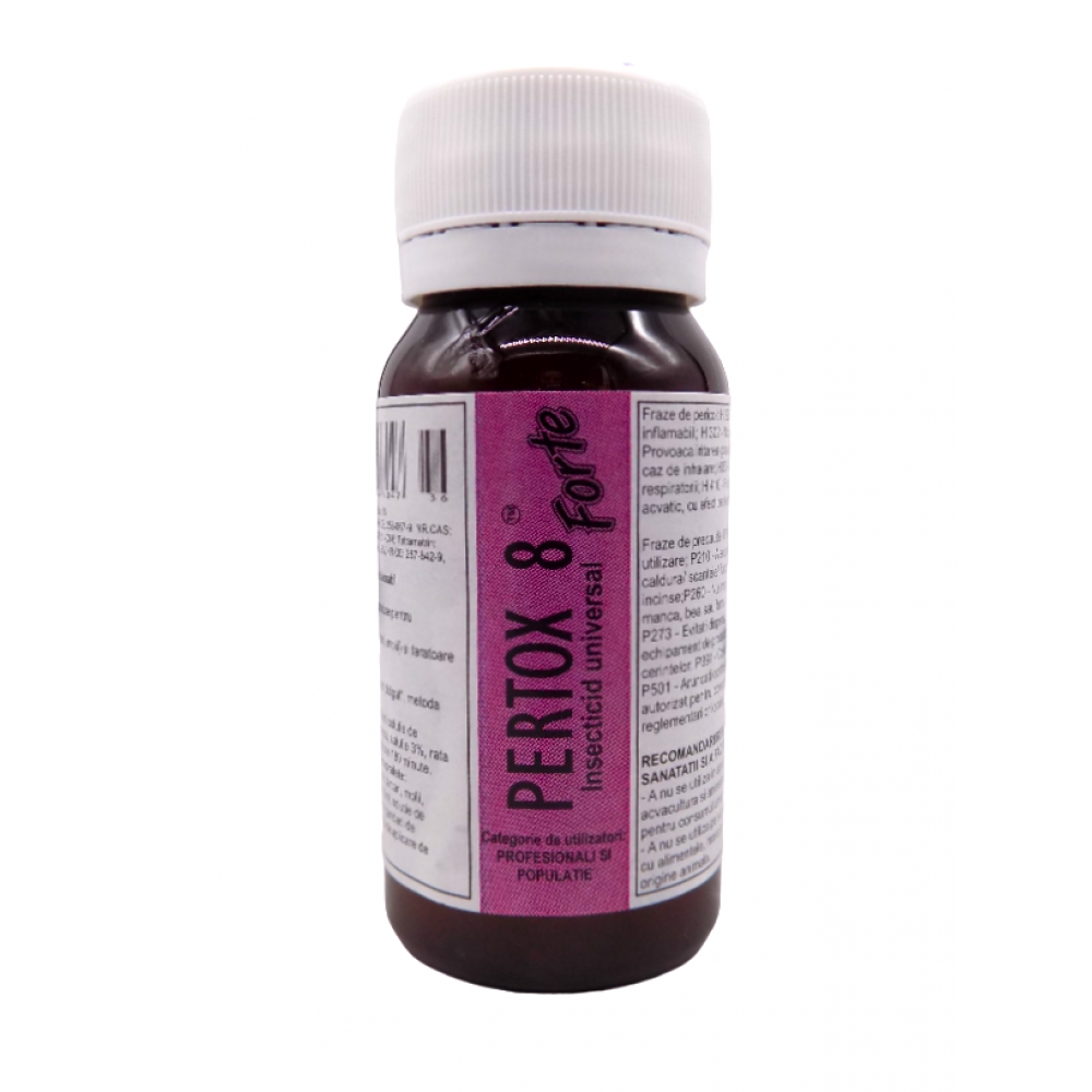 Anti gandaci, muste, tantari, purici, capuse, furnici, molii, viespi, albine - Pertox 8 FORTE (50ml.)