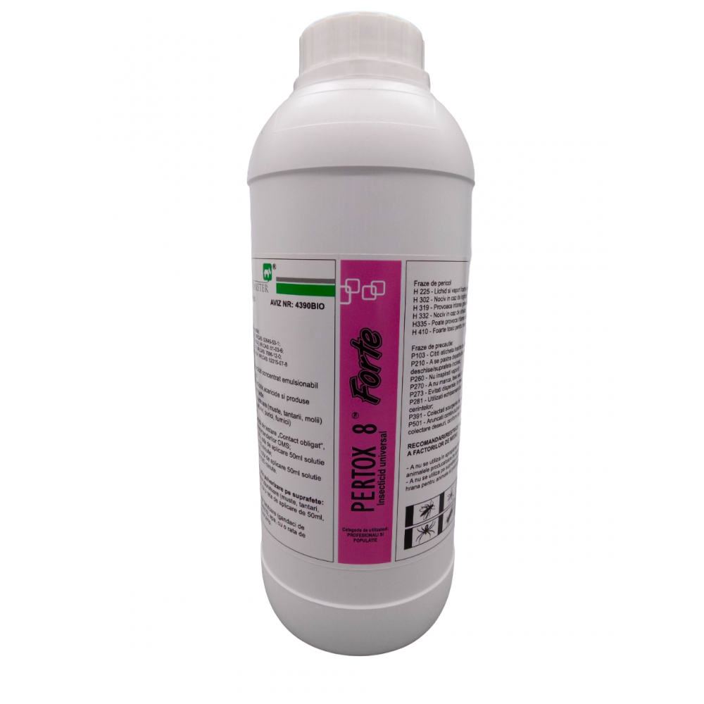 Pertox 8 FORTE 1l. Solutie profesionala de contact impotriva plosnitelor 