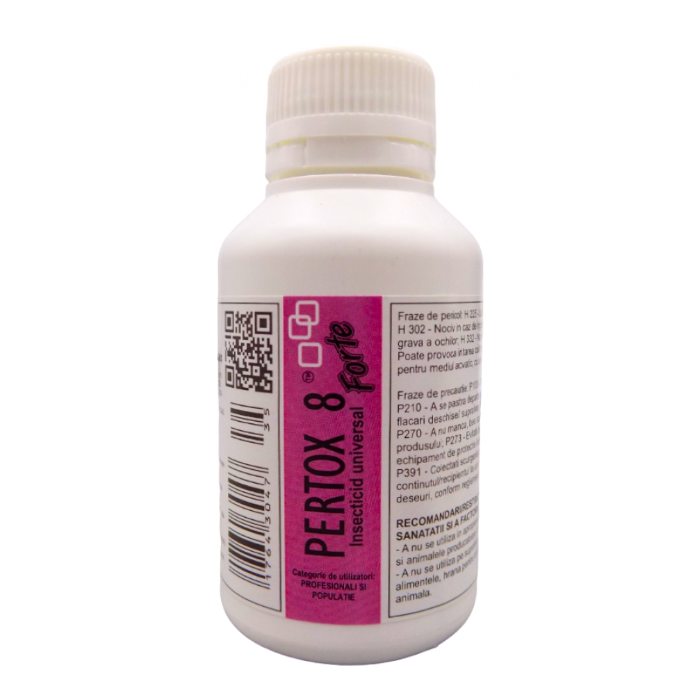Pertox 8 FORTE, 100 ml.: Insecticid anti tantari, muste, purici, plosnite 