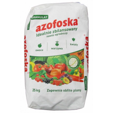 Azofoska: Ingrasamant Universal, granulat, pentru gradina, 25 kg.
