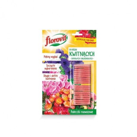 Florovit: Ingrasamant bastonase, pentru plante cu flori (de apartament si de balcon), 20 gr. - 20 buc.