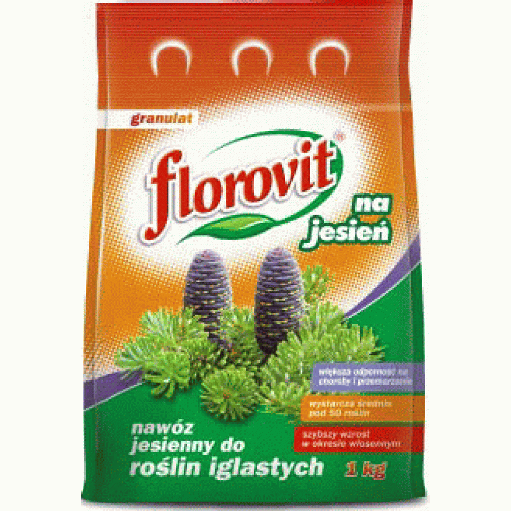 Florovit: Ingrasamant granulat de toamna pentru conifere, 3 kg.
