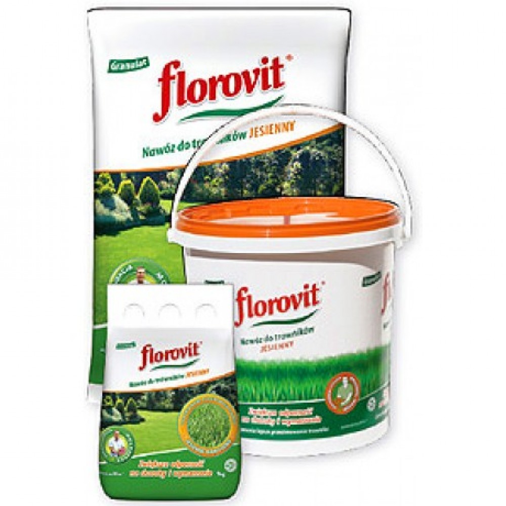 Florovit: Ingrasamant granulat de toamna pentru gazon, 8 kg.