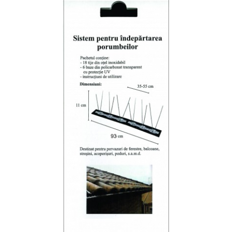 Kit cu tepi pentru indepartarea pasarilor