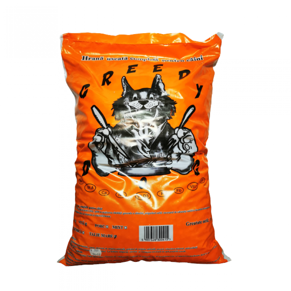 Greedy, 10 Kg: Hrana uscata pentru caini cu aroma de vita