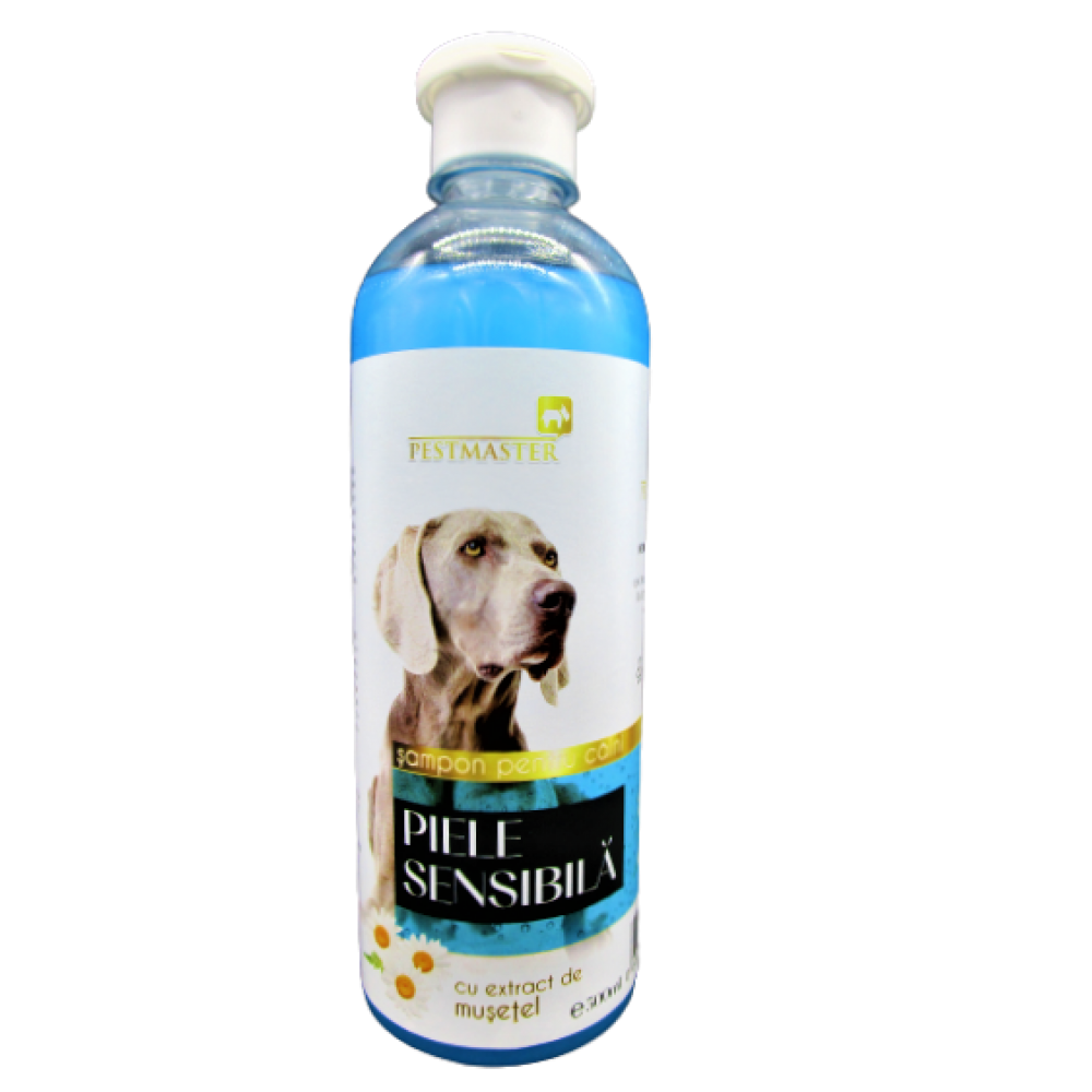 Pestmaster: Sampon cu extract de musetel pentru caini cu piele sensibila, 500 ml