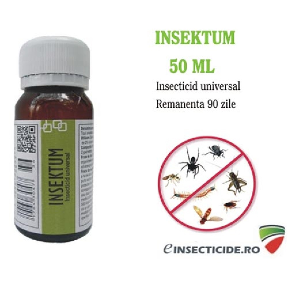 Insektum FORTE (50 ml.): Insecticid ecologic impotriva insectelor taratoare si zburatoare 