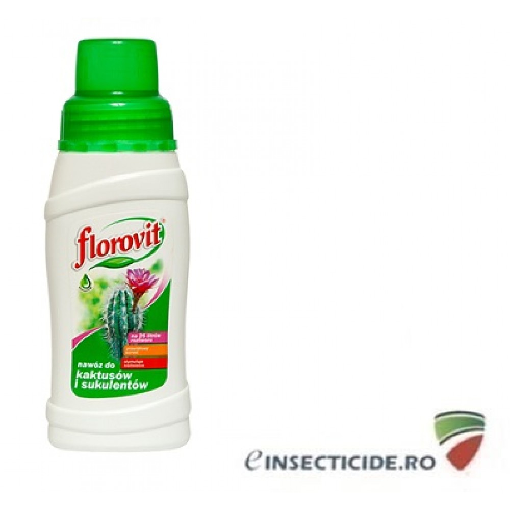 Florovit: Ingrasamant specializat lichid pentru cactusi si plante suculente, 0.25l.