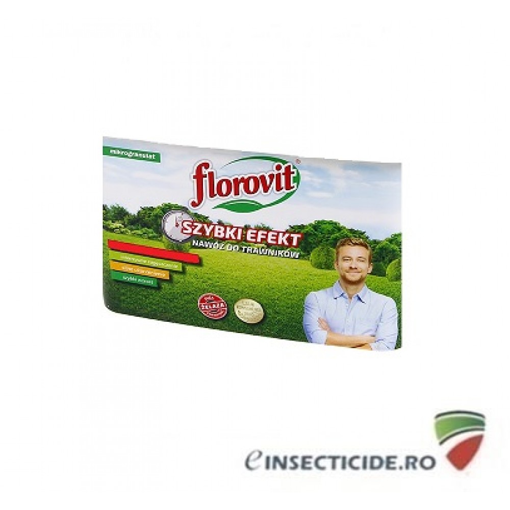 Florovit: Ingrasamant specializat granulat pentru gazon cu efect rapid, 25kg.