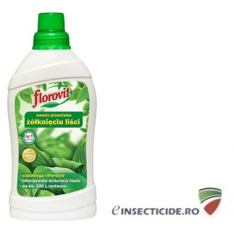 Florovit: Ingrasamant lichid ce preintampina ingalbenirea frunzelor, 1l.
