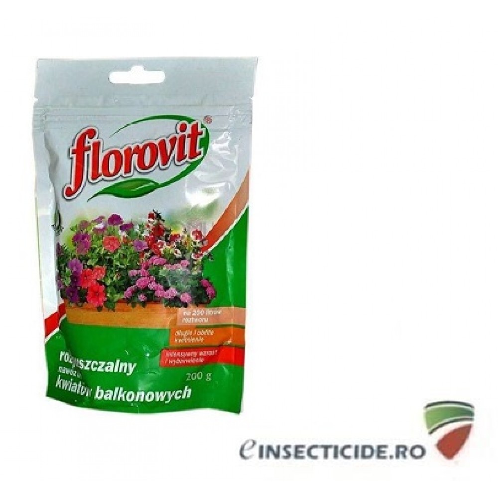 Florovit: Ingrasamant solubil pentru flori de balcon, 200gr.
