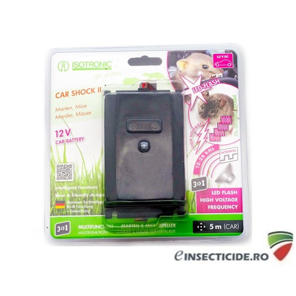 Car Shock II 78520 - Generator auto anti rozatoare cu semnal acustic, placute de inalta tensiune si lumina orbitoare 