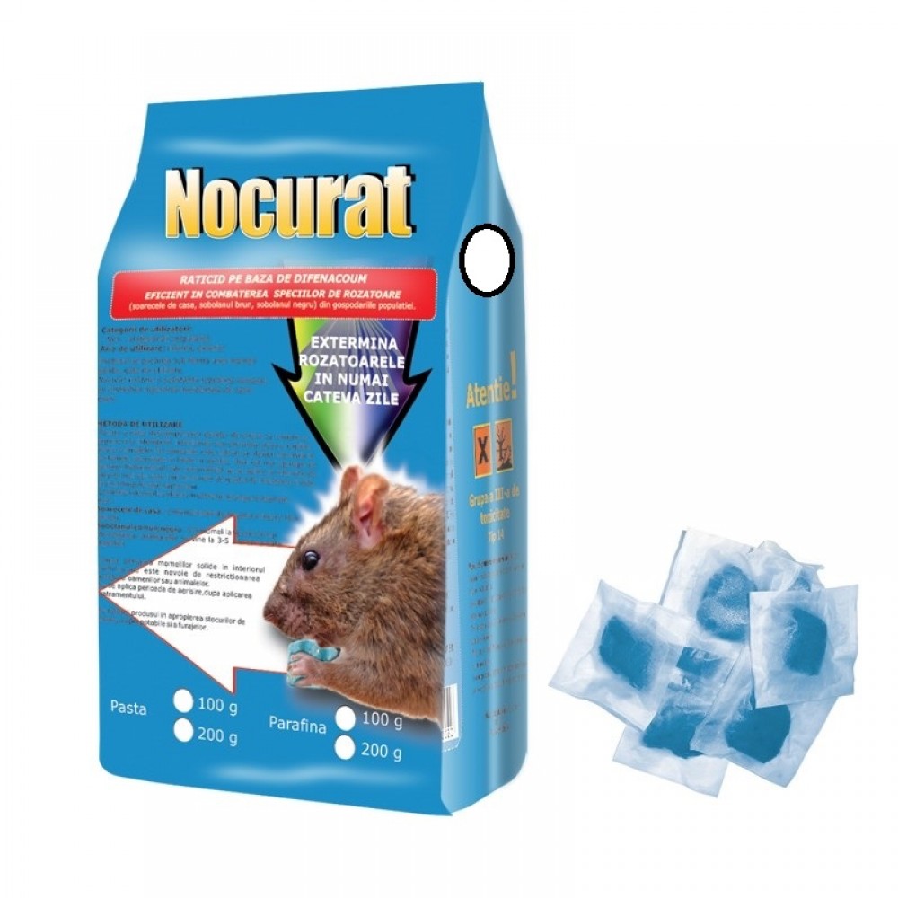  Nocurat, 200 gr: Pasta raticida impotriva rozatoarelor