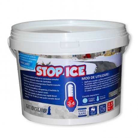 STOP ICE, 2,5 kg: Produs biodegradabil pentru deszapezire si combatere gheata