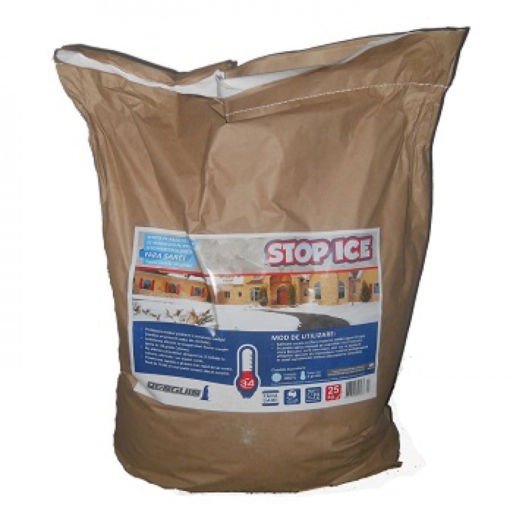 STOP ICE, 25 kg: Produs biodegradabil pentru prevenire si combatere gheata