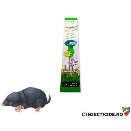 Solar Animal Repeller 60020: Aparat solar cu vibratii si ultrasunete anti cartita si alte rozatoare subterane 