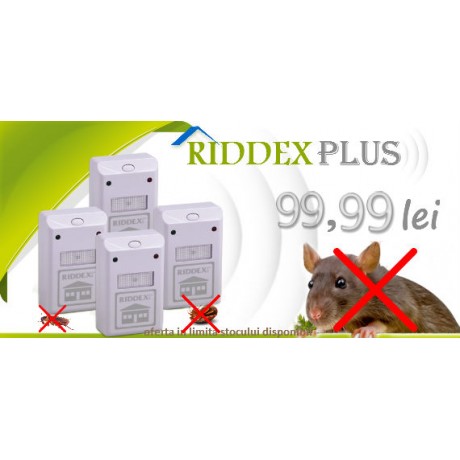 Aparat impotriva soarecilor si gandacilor de bucatarie Riddex Plus - 4 buc. la 99,99 lei