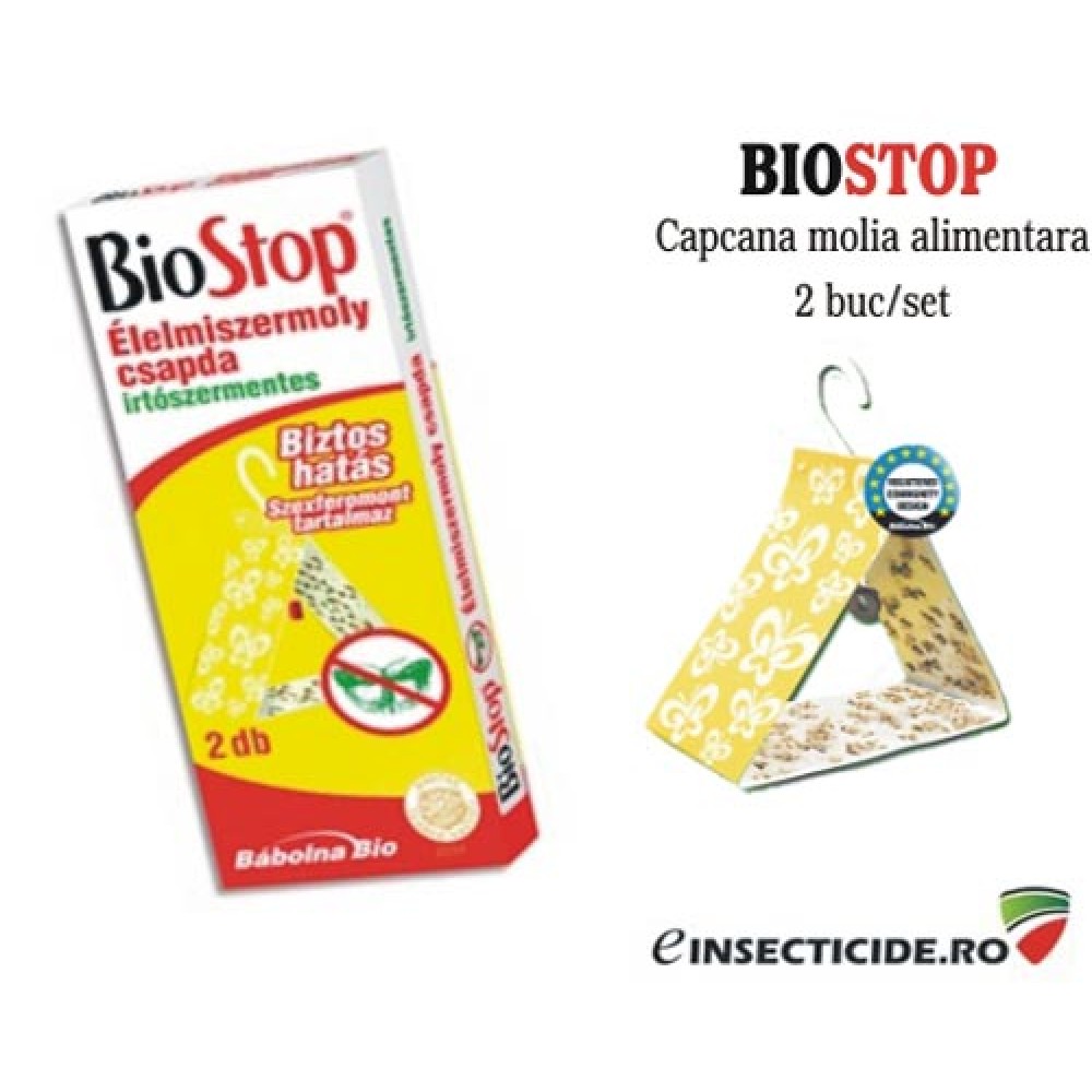 Biostop: Capcana cu feromoni anti molii alimentare pentru suprafete mari 