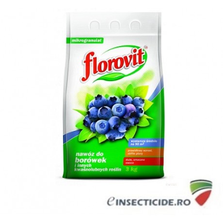 Florovit ingrasamant specializat granulat pentru afine/rhododendroni 3kg.