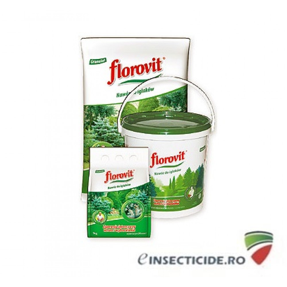  Florovit: Ingrasamant specializat granulat pentru conifere, 1kg.