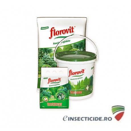  Florovit: Ingrasamant specializat granulat pentru conifere, 1kg.