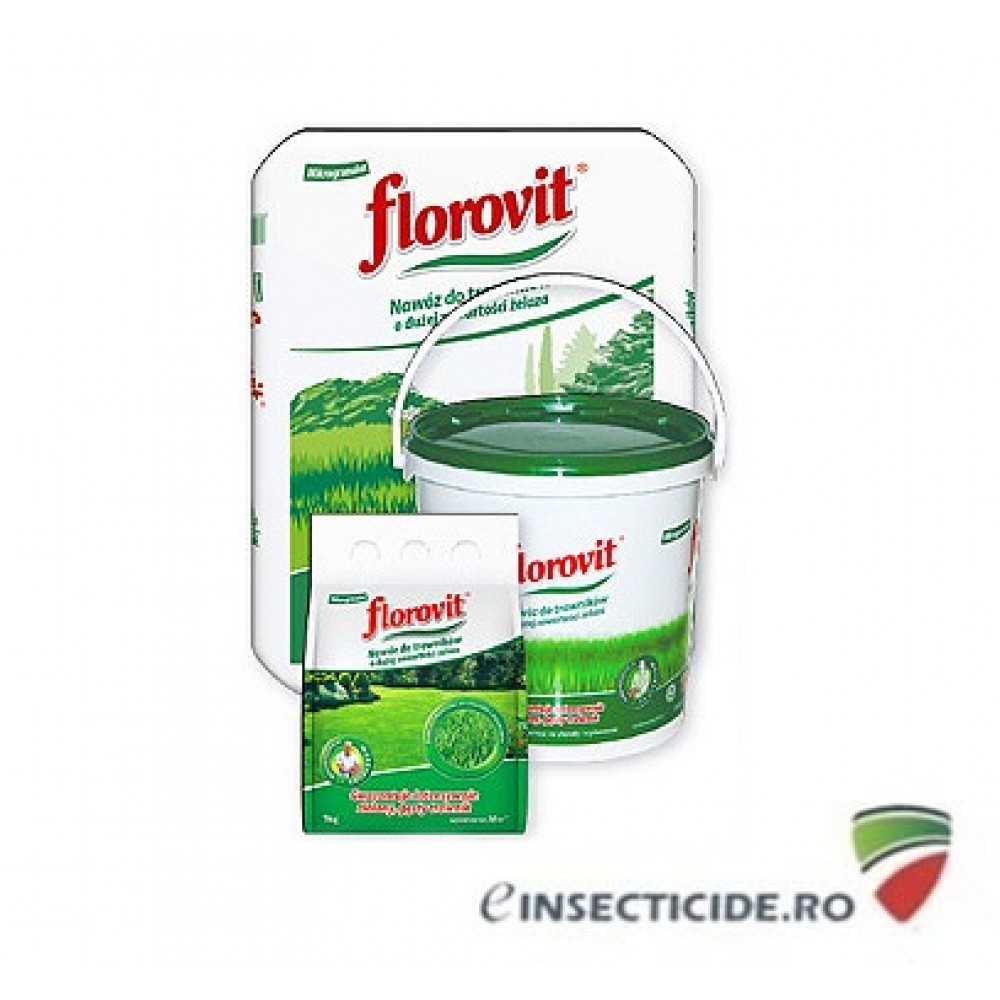  Florovit : Ingrasamant cu nivel ridicat de fier pentru gazon, 10kg.
