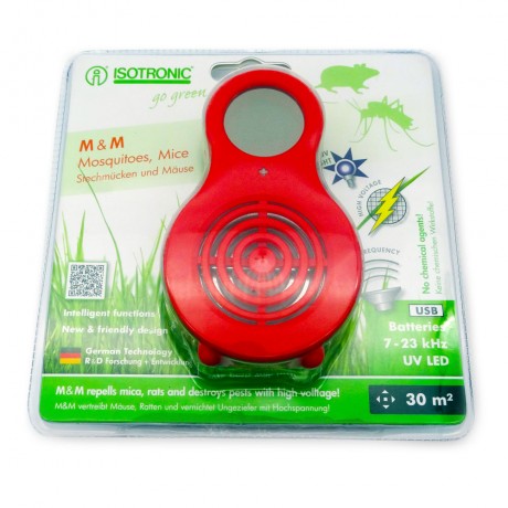 M&M 77010: Dispozitiv portabil cu ultrasunete anti soareci si anti insecte UV Led 