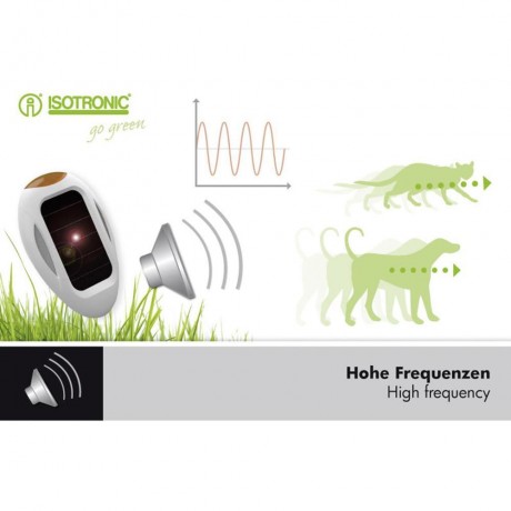 SpaceDog 70550: Dispozitiv portabil cu lanterna, ultrasunete si alimentare solara pentru alungarea cainilor 