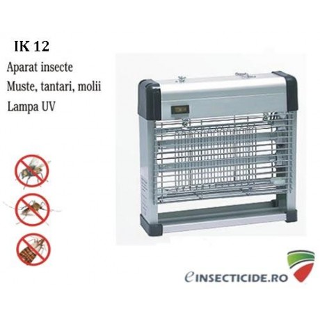  IK12: Mini distrugator anti tantari si muste cu lampa UV (acopera 120 mp)