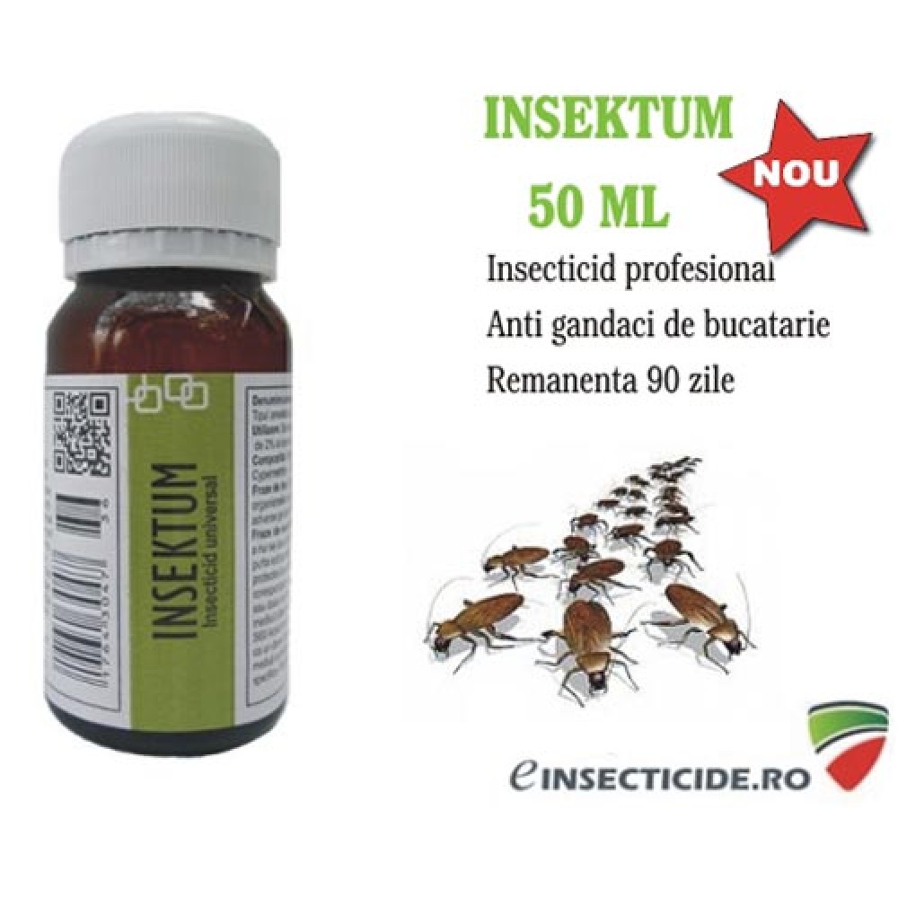 Insecticid profesional Insektum FORTE impotriva gandacilor de bucatarie - 50 ml