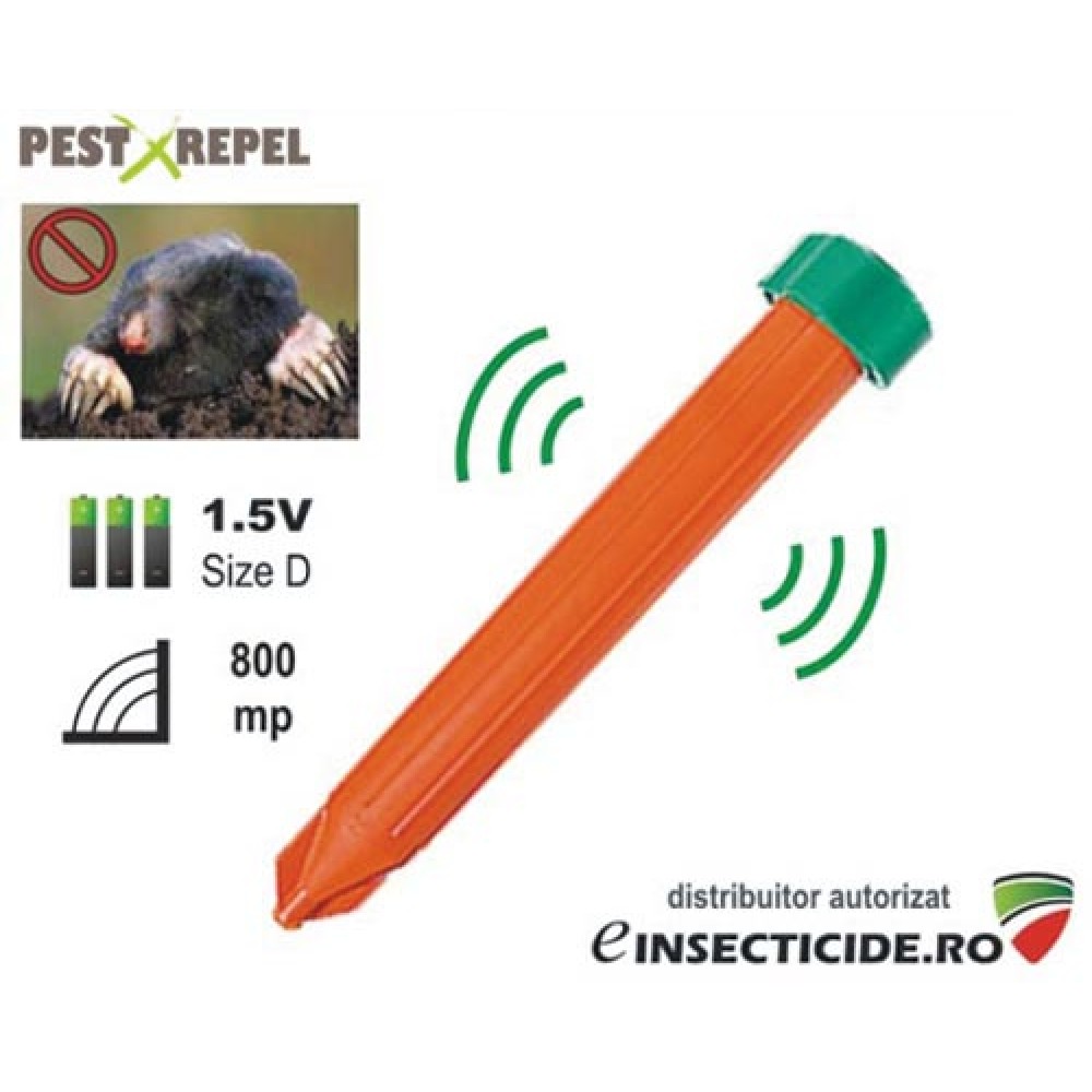 Aparat cu vibratii si alimentare pe baterii impotriva cartitelor (800 mp) - KR7