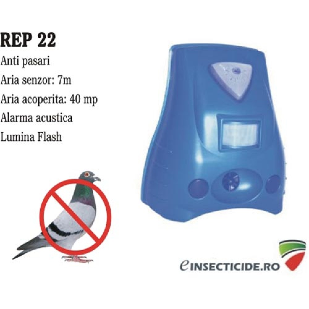 REP 22 (40 mp): Aparat anti-pasari cu alarma acustica si senzor de miscare 