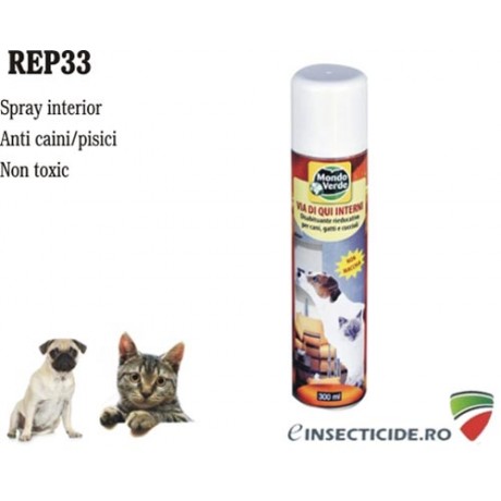 REP33: Spray cu aerosoli anti caini si pisici pentru interior (300 ml)