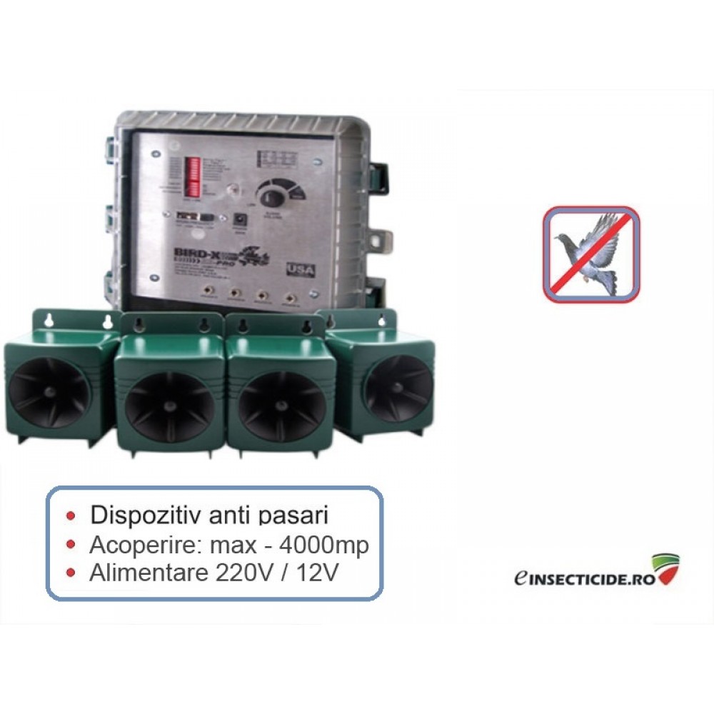 Super BirdXPeller Pro (4000 mp) - Aparat profesional anti-pasari (porumbei)